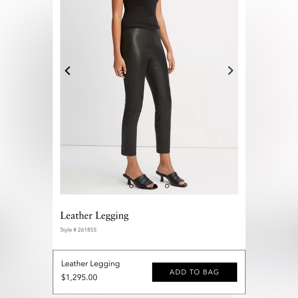 Vince lamb leather leggings